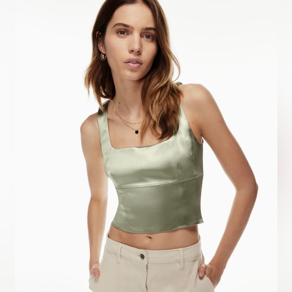 Wilfred Shine Bustier - Size Large from Aritzia in green